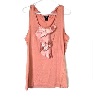Ann Taylor Ruffle Blush Blouse